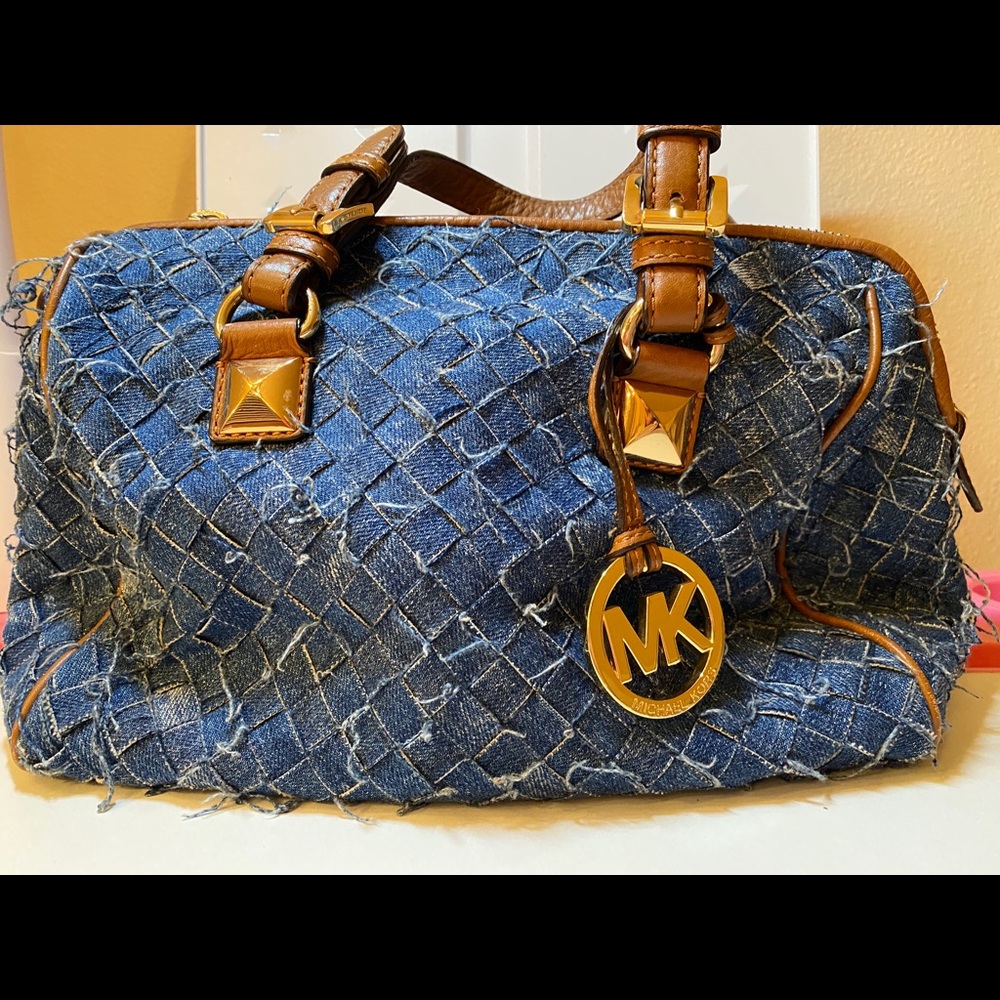 michael kors denim handbag